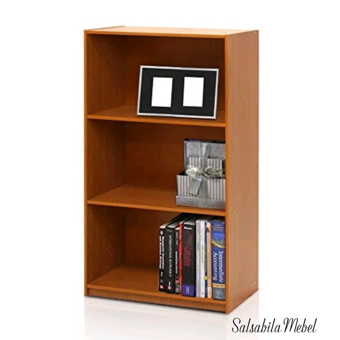 Rak Buku Simple/Loker Serbaguna kayu mahoni