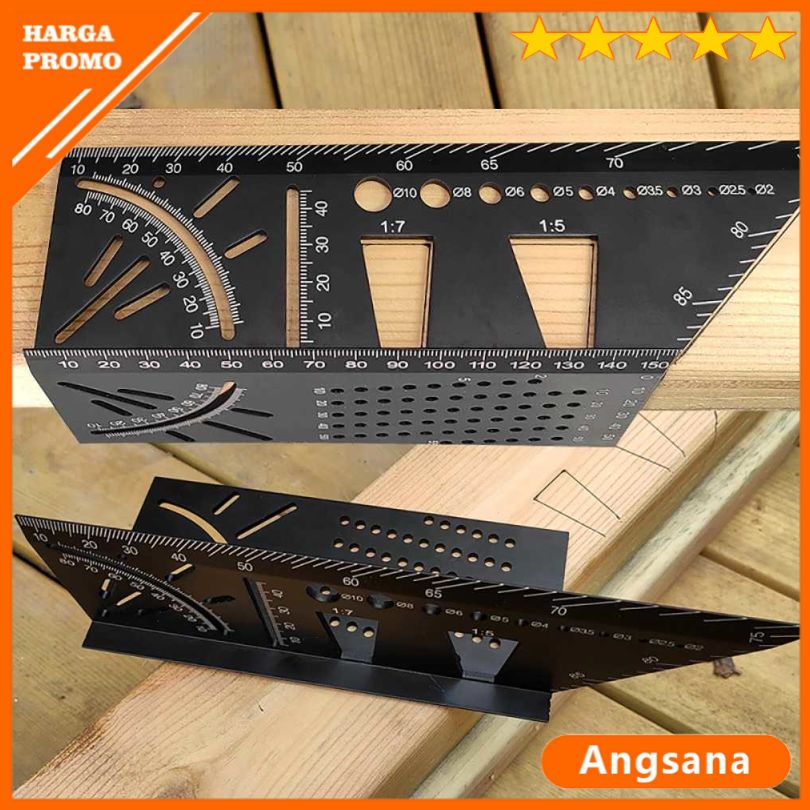 

Promo Penggaris Angle Ruler Mark Line 3D Measuring Aluminium Angsana