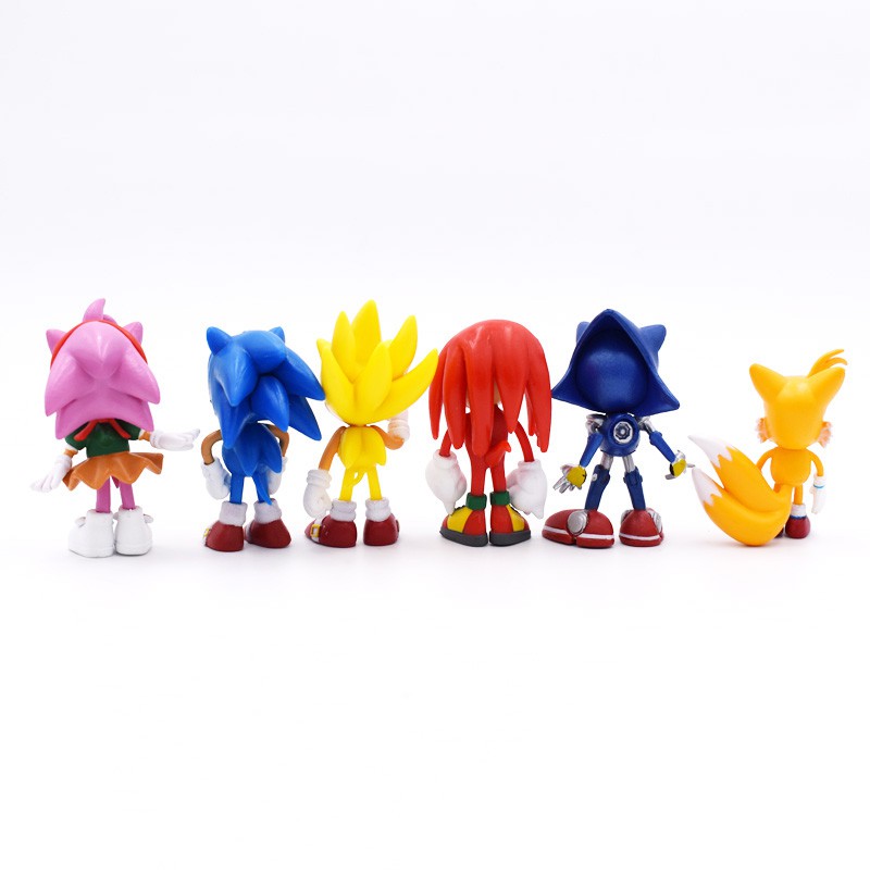 6pcs / set Mainan Action Figure Sonic Shadow Tails Karakter Kartun Anime Bahan PVC 5-7cm Untuk Hadiah Anak