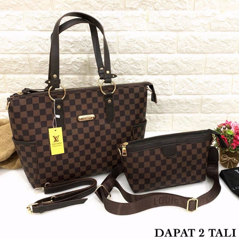 TAS LV NATURAL 2IN1 TAS WANITA TAS BESAR SUPER PREMIUM