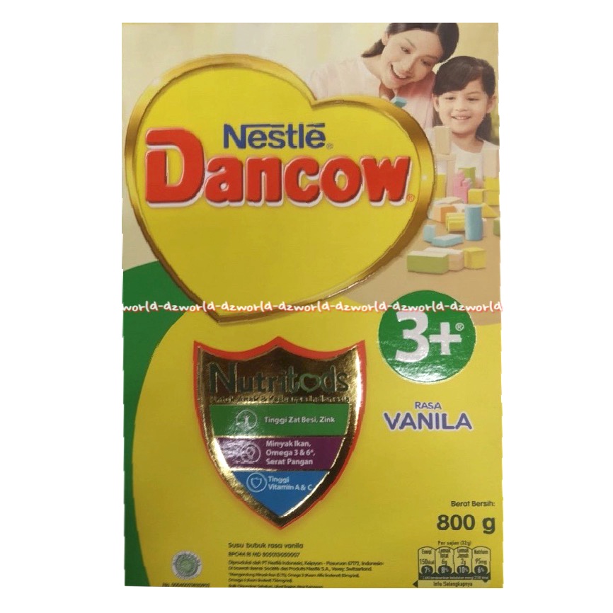 Dancow Nestle 3+ Rasa Vanilla 750gr Vanila Coklat 3+ 3-5tahun Susu Dancow Bubuk Nutritods