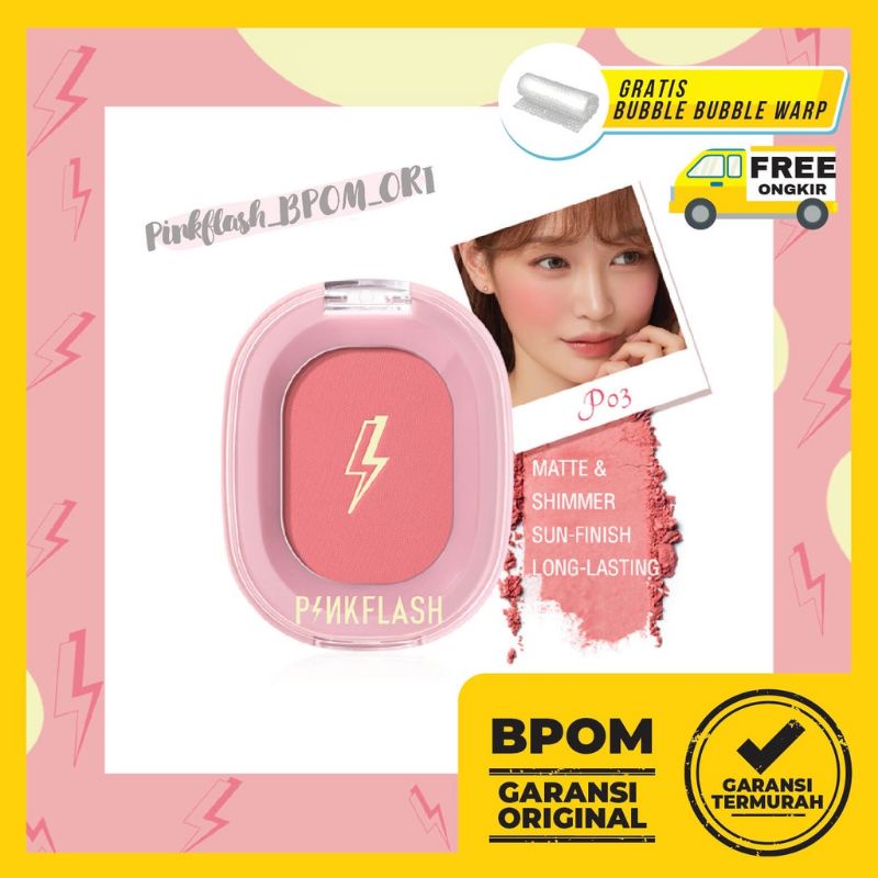 PINKFLASH Blush On Matte Shimmer Cheek Makeup Perona Pipi Pink