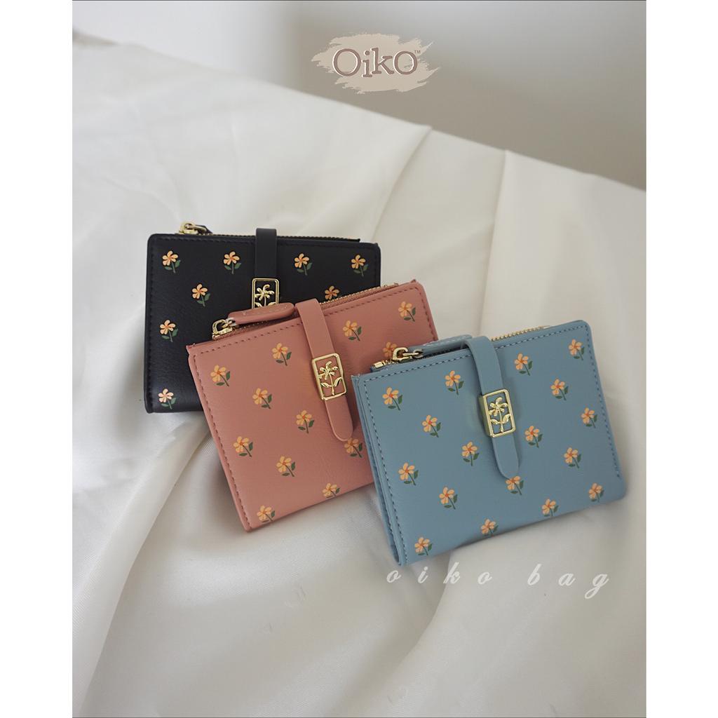 DOMPET WANITA KECIL OIKO FLOWER WALLET / DOMPET LIPAT / CARD HOLDER / DOMPET KARTU / DOMPET LUCU