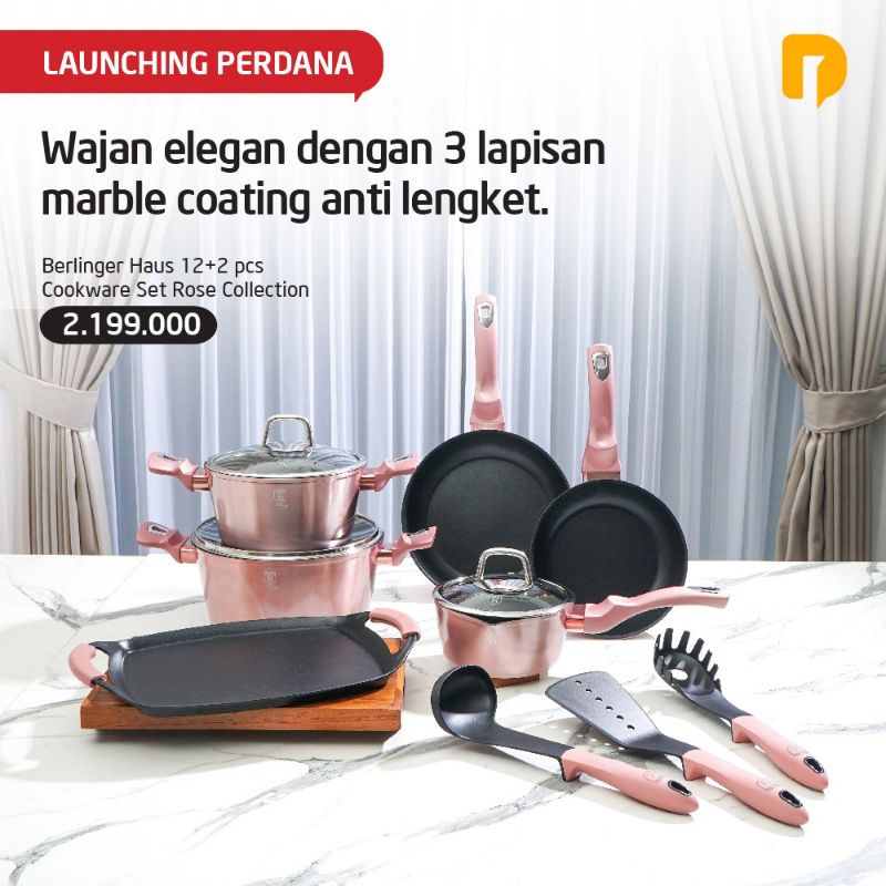 Panci Sultan Berlinger Haus cookware set 12 + 2 pcs
