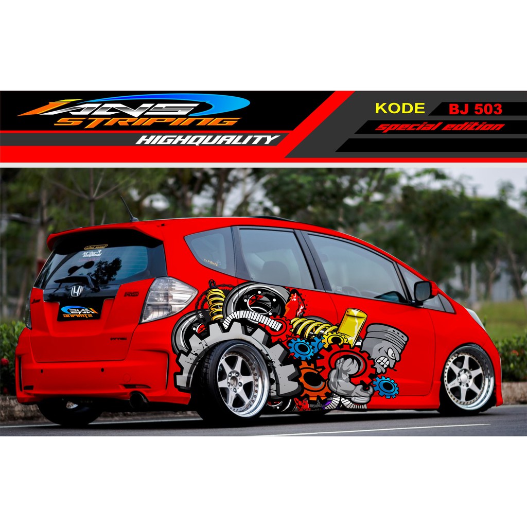 DECAL STICKER MOBIL JAZZ BRIO AVANZA SIGRA YARIS / STIKER VARIASI MOBIL / MODIF STICKER MOBIL