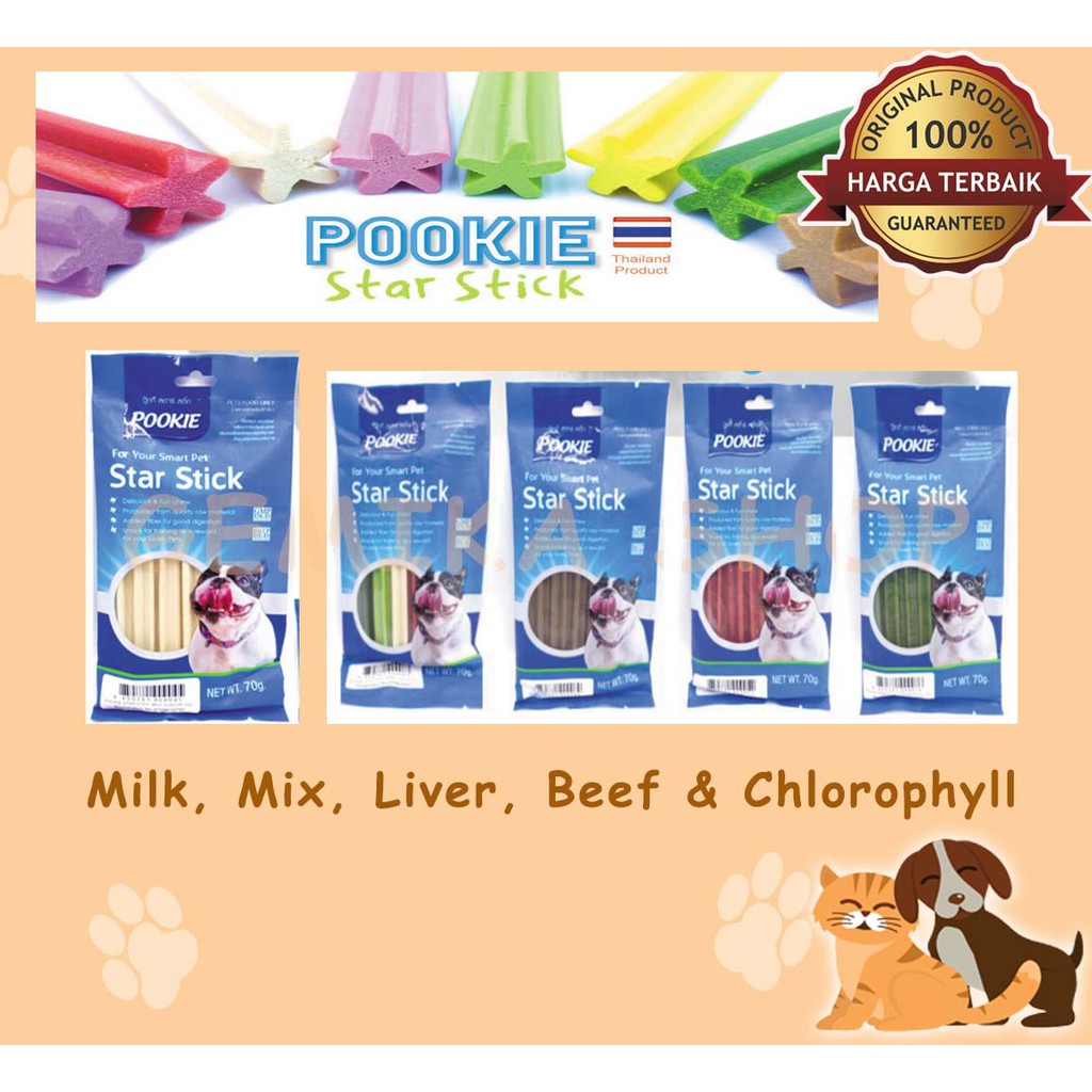 Snack Anjing POOKIE STAR ALL VARIANT 70G0