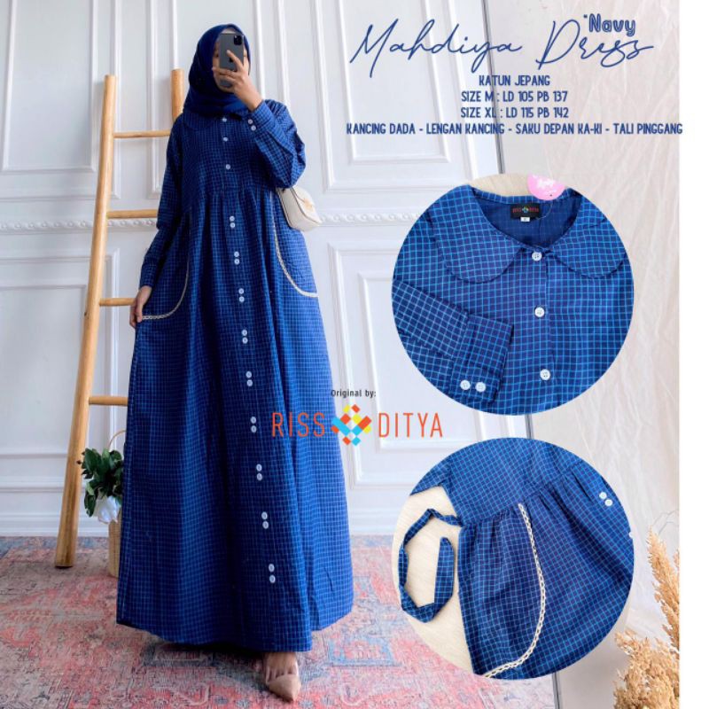 DRESS WANITA MAHDIYA DRESS ORIGINAL RISSADITYA (RSD HIJAB)