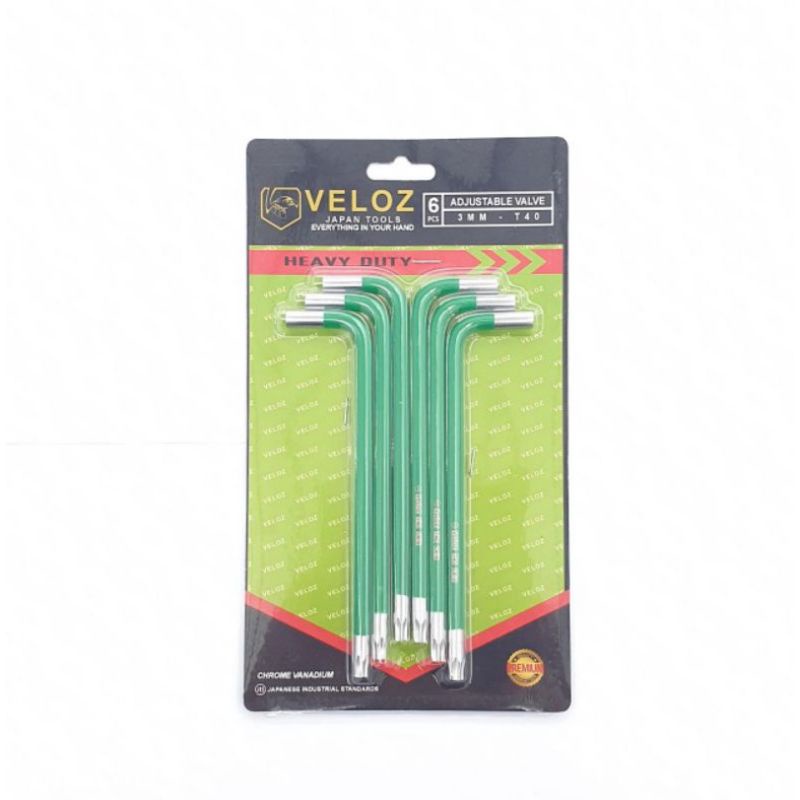 Kunci stelan klep motor 3mm + kunci L bintang T-40 VELOZ Japan quality