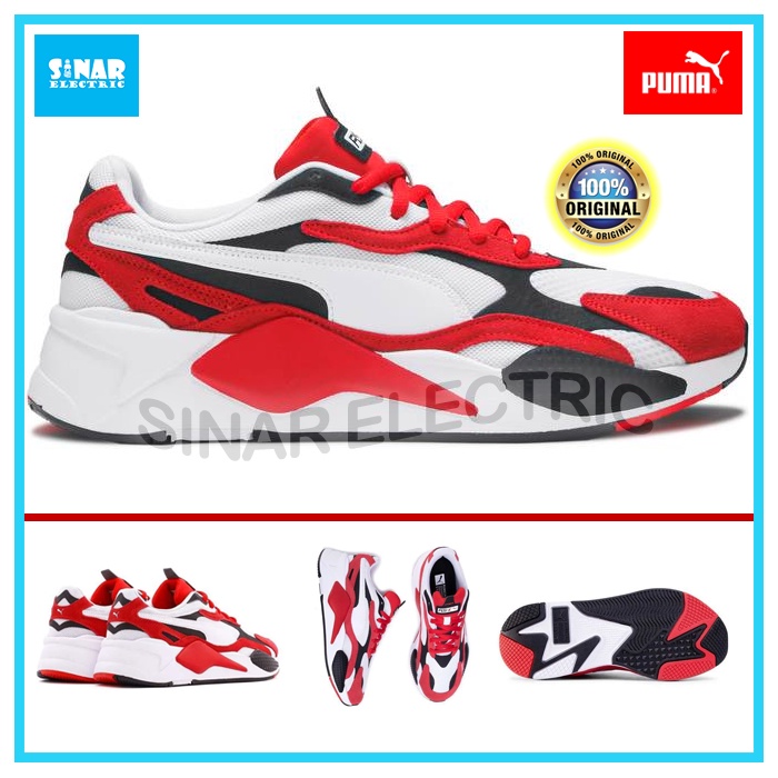 Sepatu Puma Original RS X3 Super White High Risk Red BNIB - 37288401