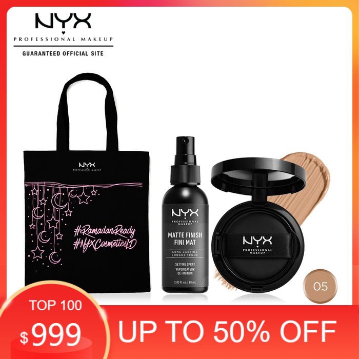 NYX Setting Spray + Cushion Foundation 05 Natural Beige FREE TOTE BAG