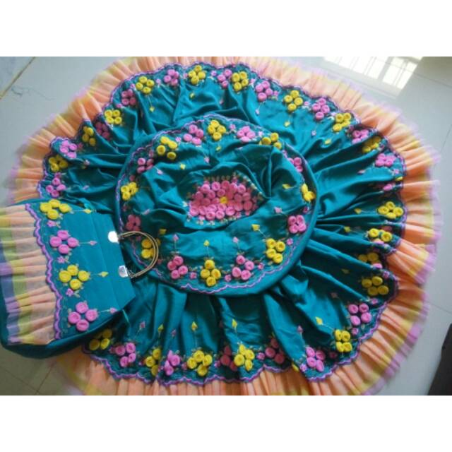 Mukenah katun sutra bordil kombinasi tile. Kain adem dan halus