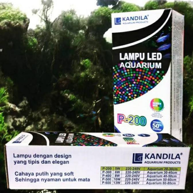 NEW STOCK KANDILA P 200 LED LAMPU AQUARIUM 5WATT 10000 KELVIN RGB