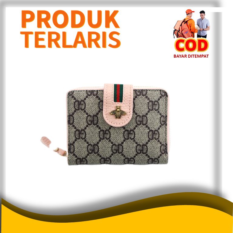 Dompet Mini Pendek Kulit Lipat Kecil Perempuan Cewek Cewe Wanita Terbaru Simple Lucu Import A95