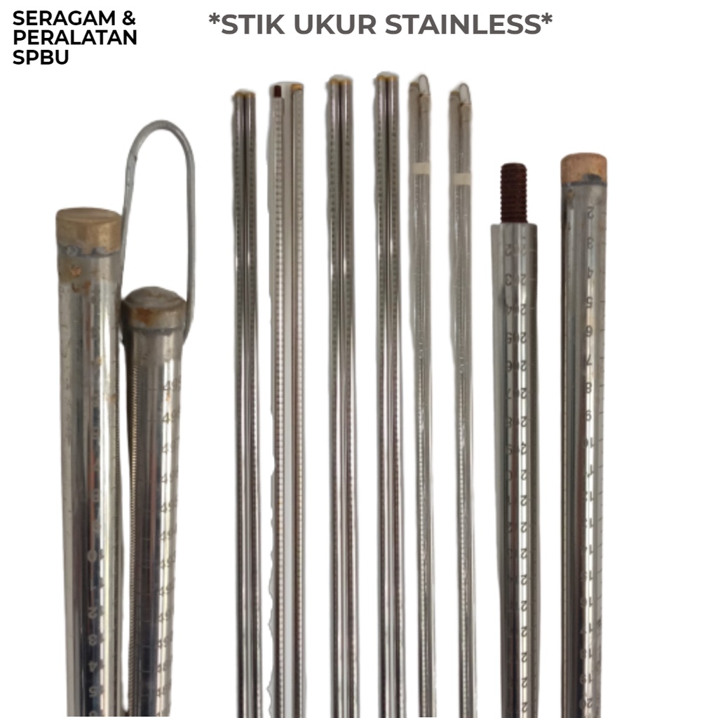 Stik Ukur Bahan Stainless Steel 2 Meter Deepstik Dipstick