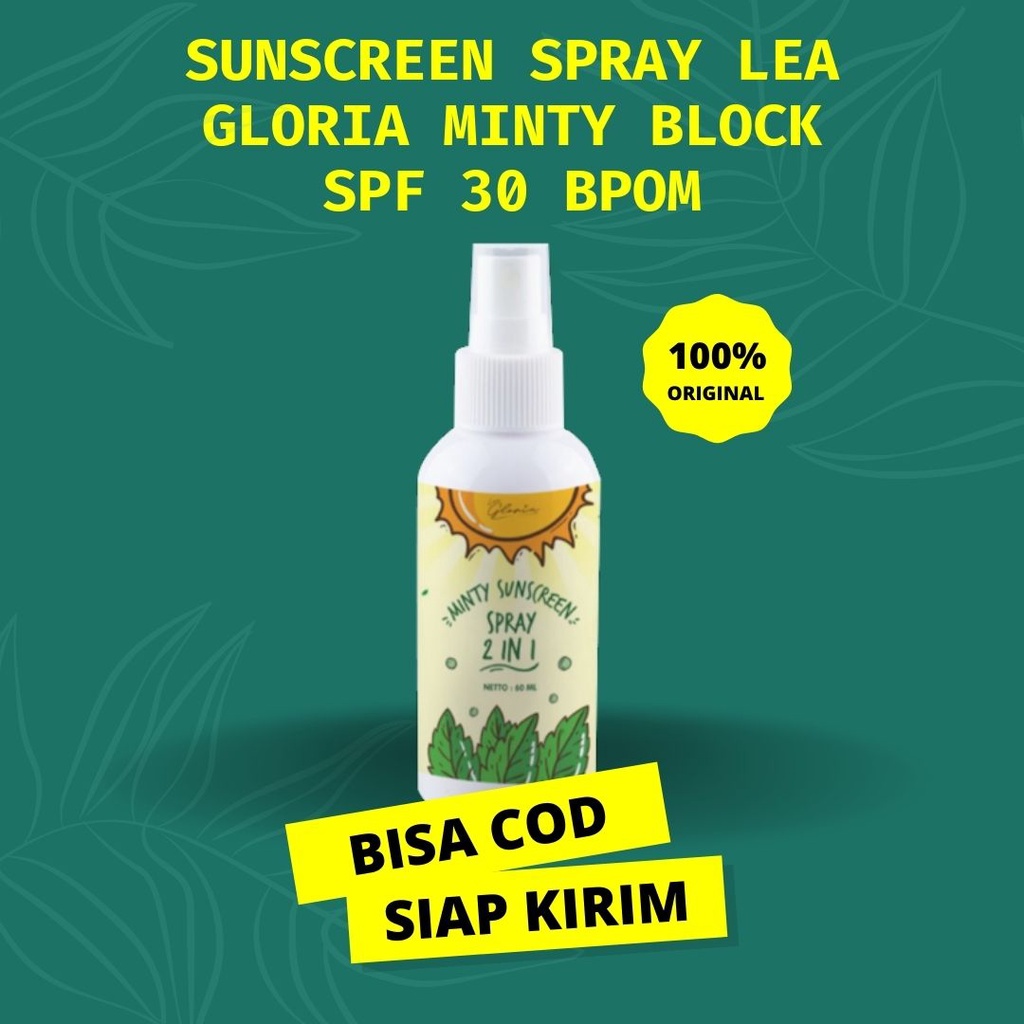 Sunscreen Spray Lea Gloria Minty - Sun Screen Block Spf 30 Bpom