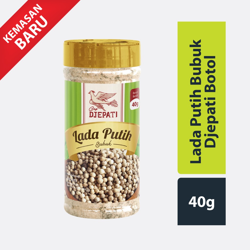 Cap Djepati Lada Putih Bubuk Botol 40 Gr
