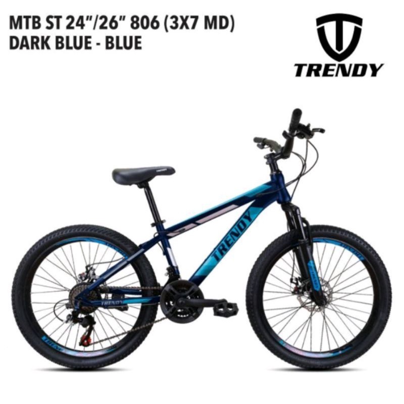 Sepeda Gunung MTB Federal 24 26 inch Dewasa 7 Speed VELION TRENDY FOSTER