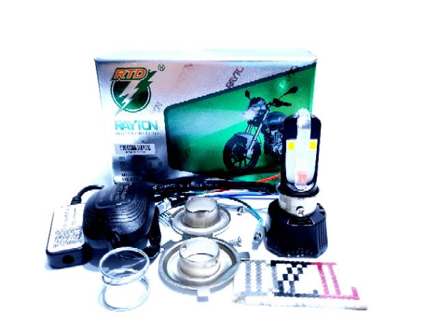 LAMPU UTAMA LED RTD M02K WIRELESS CONTROL SMARTPHONE STEL 4 SISI MATA LED H6 H4 HS1-1