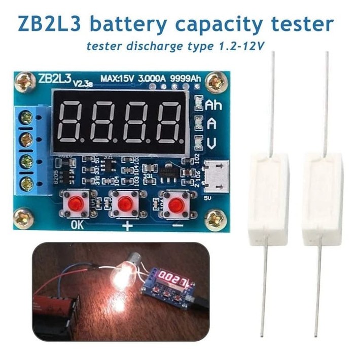 ZB2L3 Battery Tester Capacity Alat tes Kapasitas Baterai 18650 Lithium