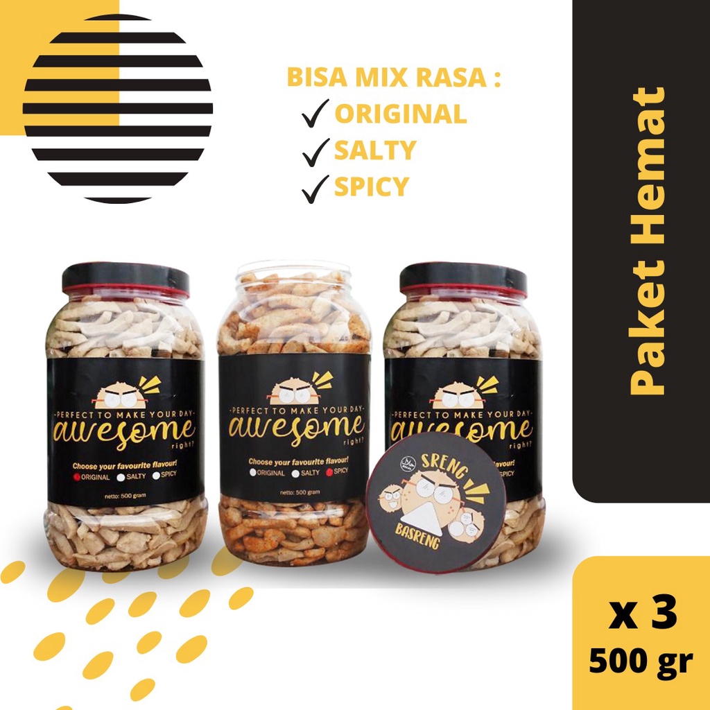 

PAKET HEMAT Sreng Basreng 500 gram Surabaya
