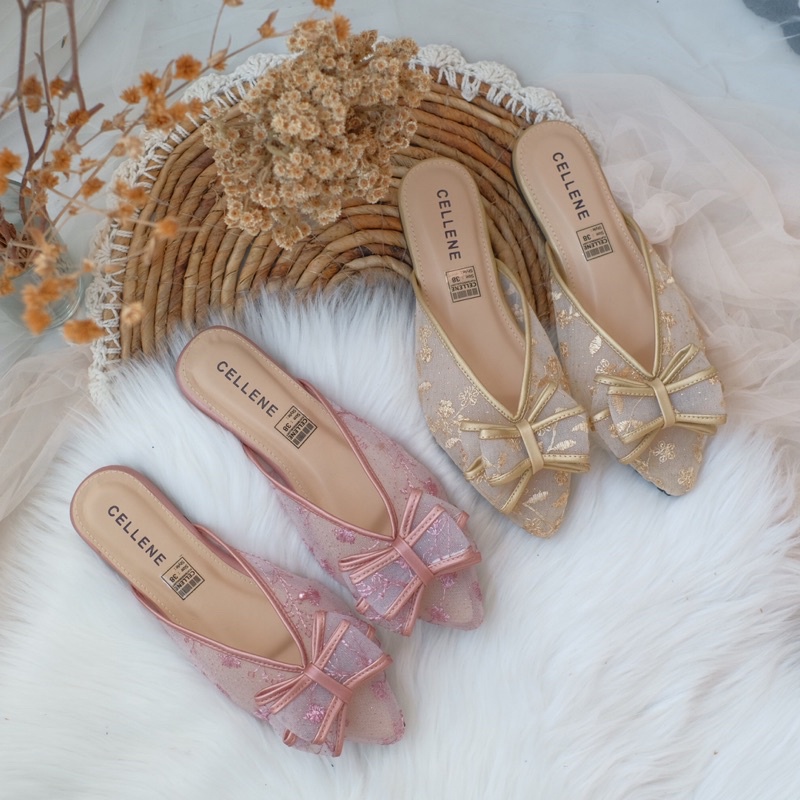 CELLENE Big Bow Lace Flatshoes