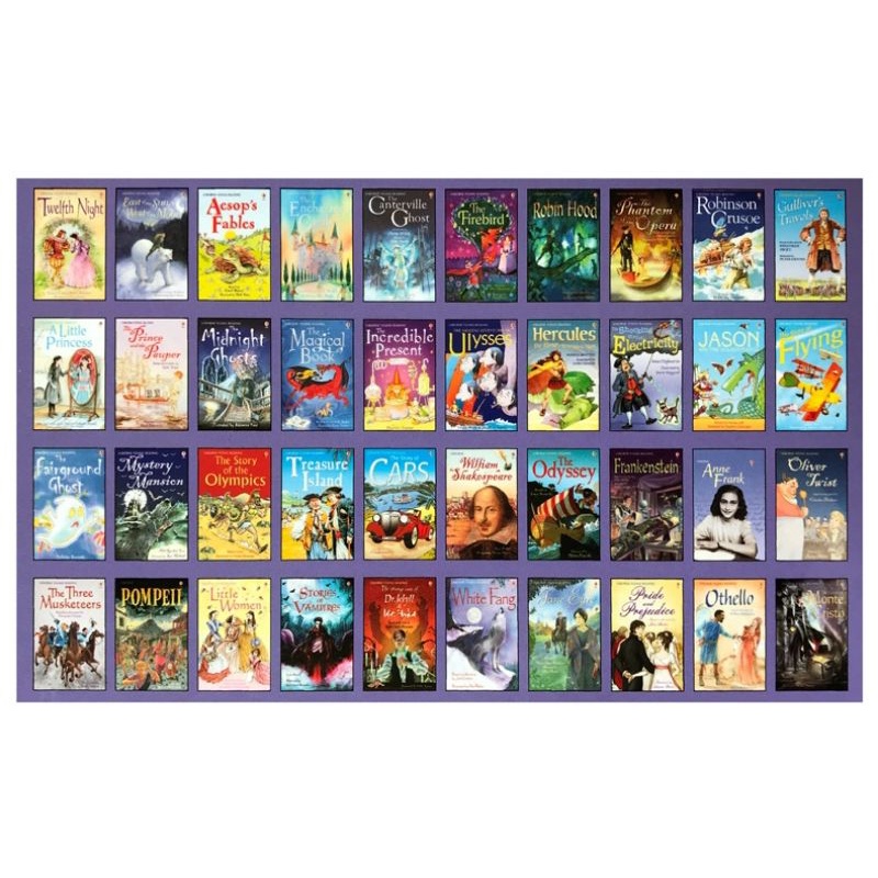 40 books the usborne reading collection for confident readers/buku inggris/buku anak import/happychild