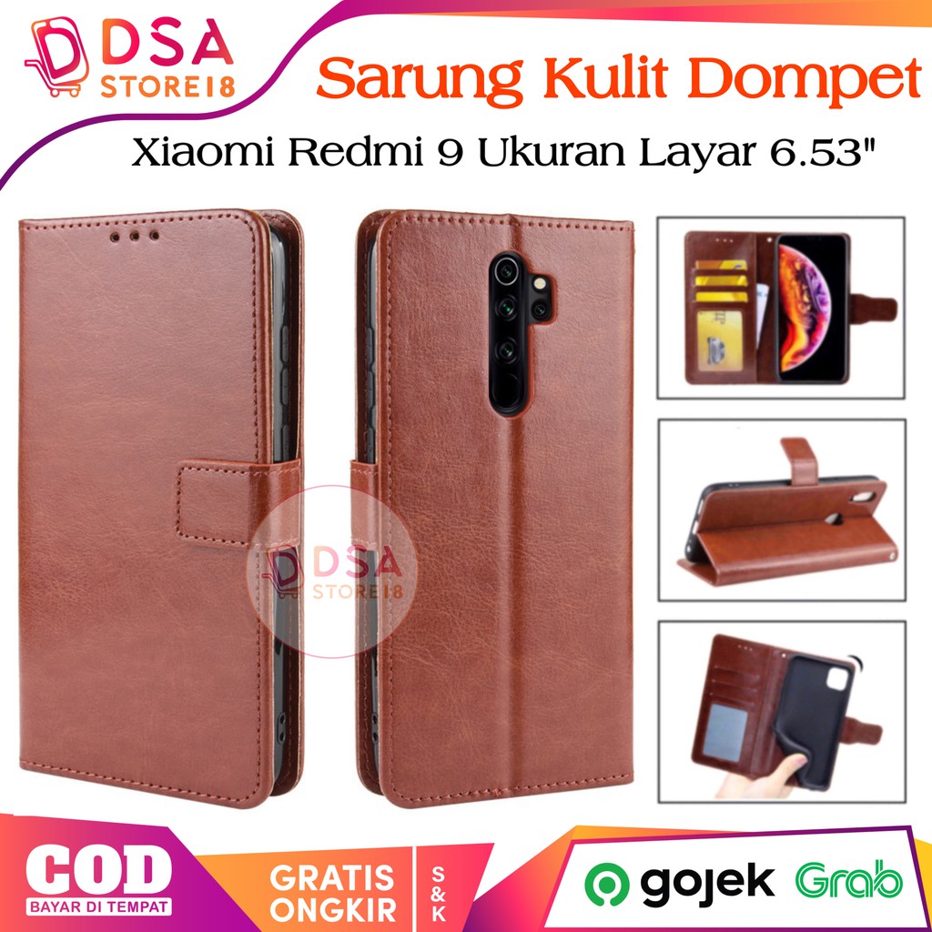 Case Redmi 9 / Casing Redmi 9 / Leather Case Flip Cover Wallet Dompet Hp Casing Kulit