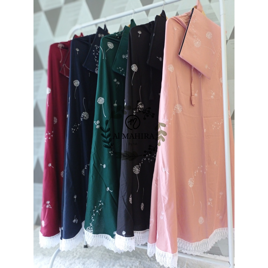 Mukena Rayon Bordir Dandelion Full Bordir Premium Jumbo