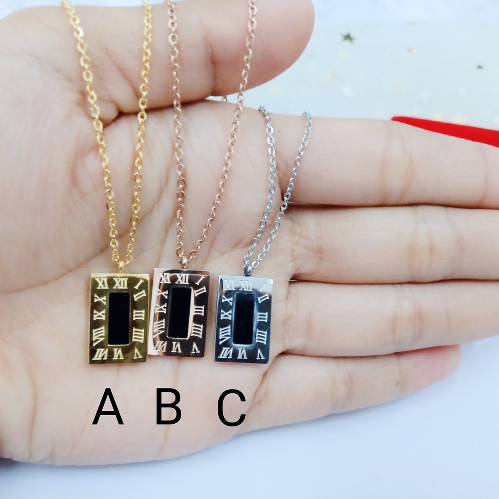 [BAYAR DITEMPAT] Kalung Set Liontin Titanium Korea Anti Karat Pusat Xuping Jakarata