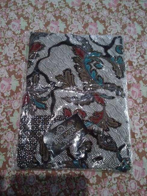 Xxl Gamis Kombi Lawasan Daun #2 Batik Cantik Syari Seragaman Pesta Kondangan Big Size Besar Jumbo