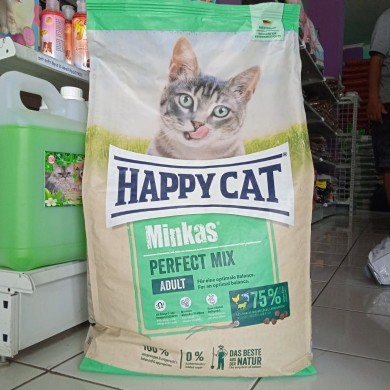 HAPPY CAT MINKAS MIX 10KG / HAPPY CAT PERFECT MIX  10KG (GOJEK GRAB)