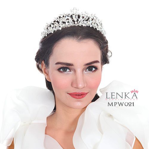 [PRODUK TERLARIS] MAHKOTA PESTA HEADPIECE WEDDING BRIDAL CROWN MUTIARA MPW021