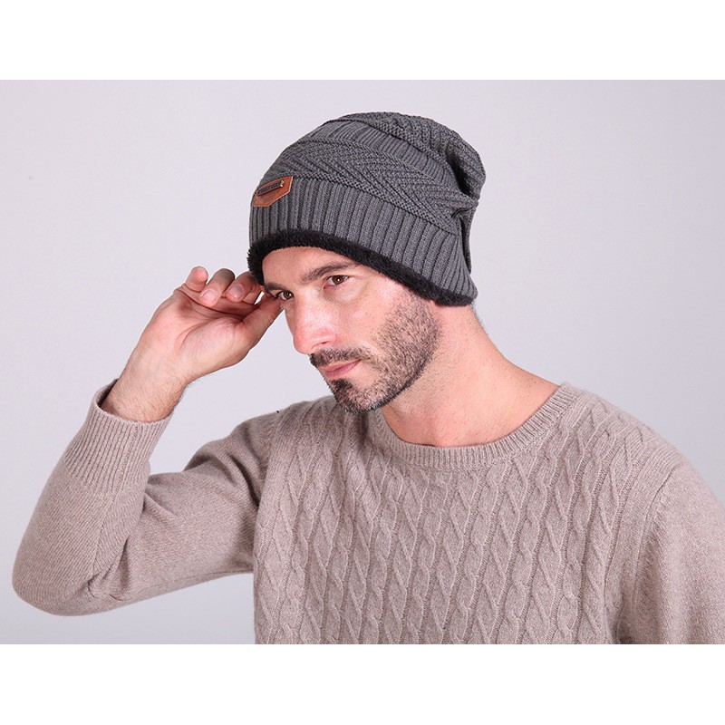 Topi Kupluk Rajut Wool Winter Beanie Hat Pria Wanita - kupluk camping