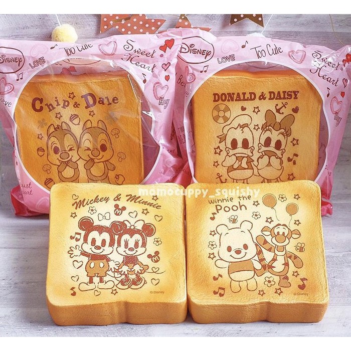 Squishy licensed jumbo toast by disney ( roti besar ORIGINAL JEPANG)