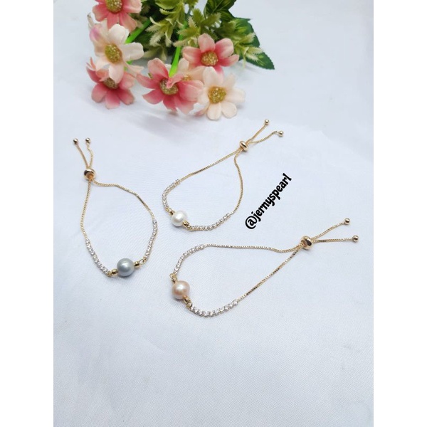 Gelang lapis emas mutiara lombok | gelang serut mutiara tawar