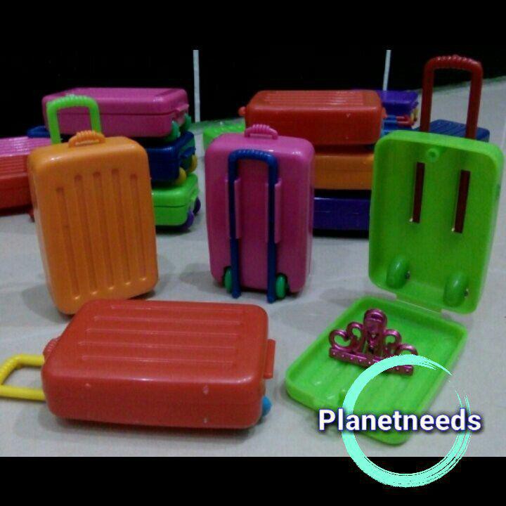 Mainan Anak Koper Mini Karakter | Koper Boneka | Miniatur Koper Kecil Murah Warna Warni Edukasi