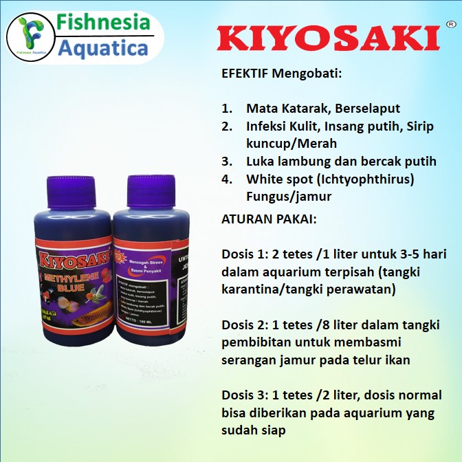 Kiyosaki Methylene Blue Obat Ikan/Obat Biru 100mL