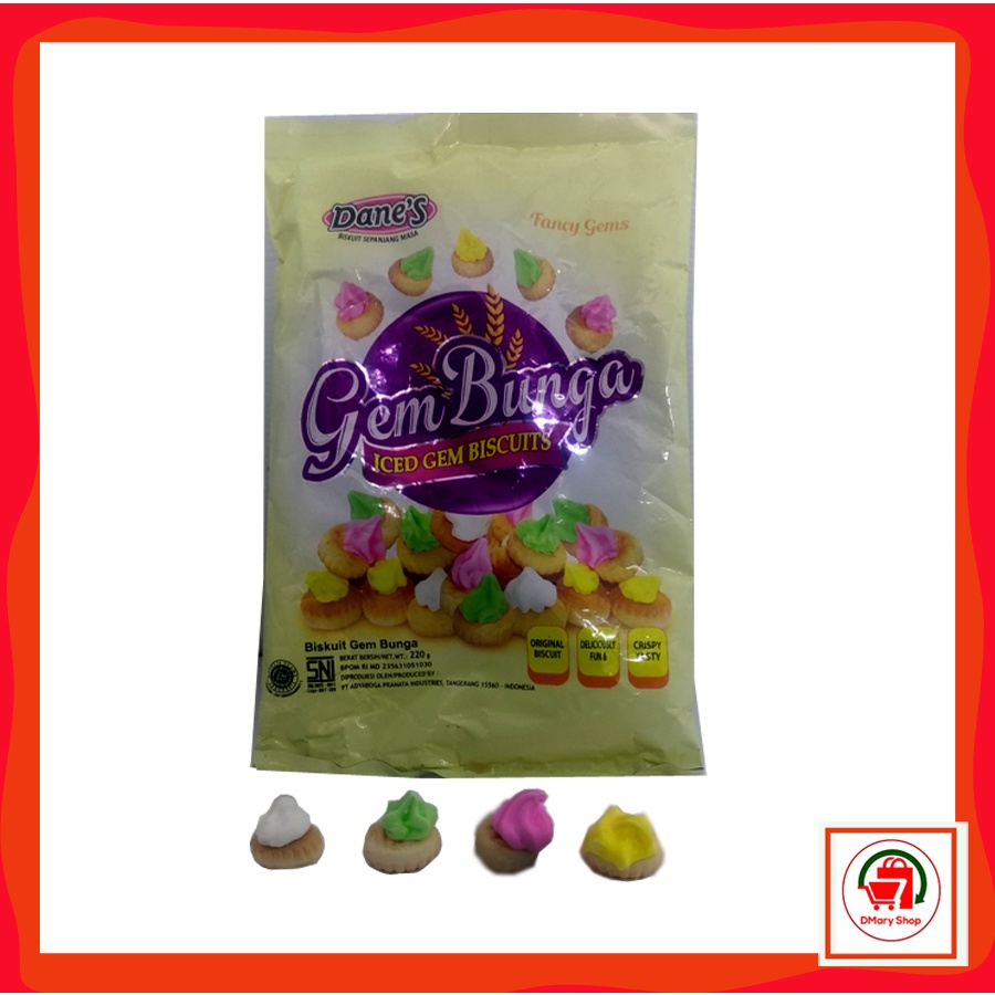 

Danes Gem Bunga Iced Gem Biskuit 220Gram