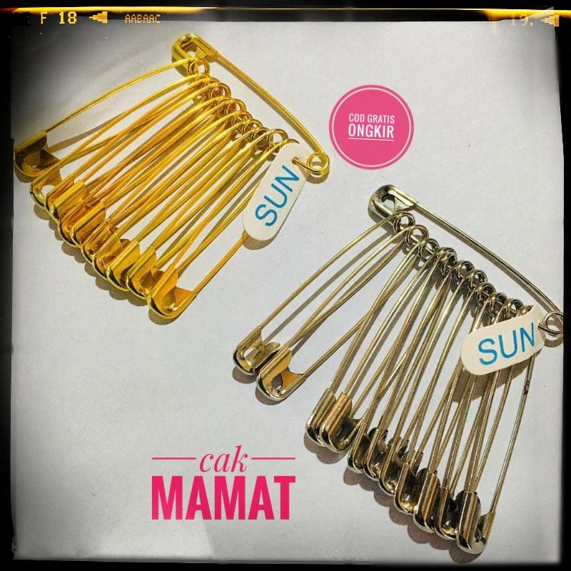 peniti besar gold/silver