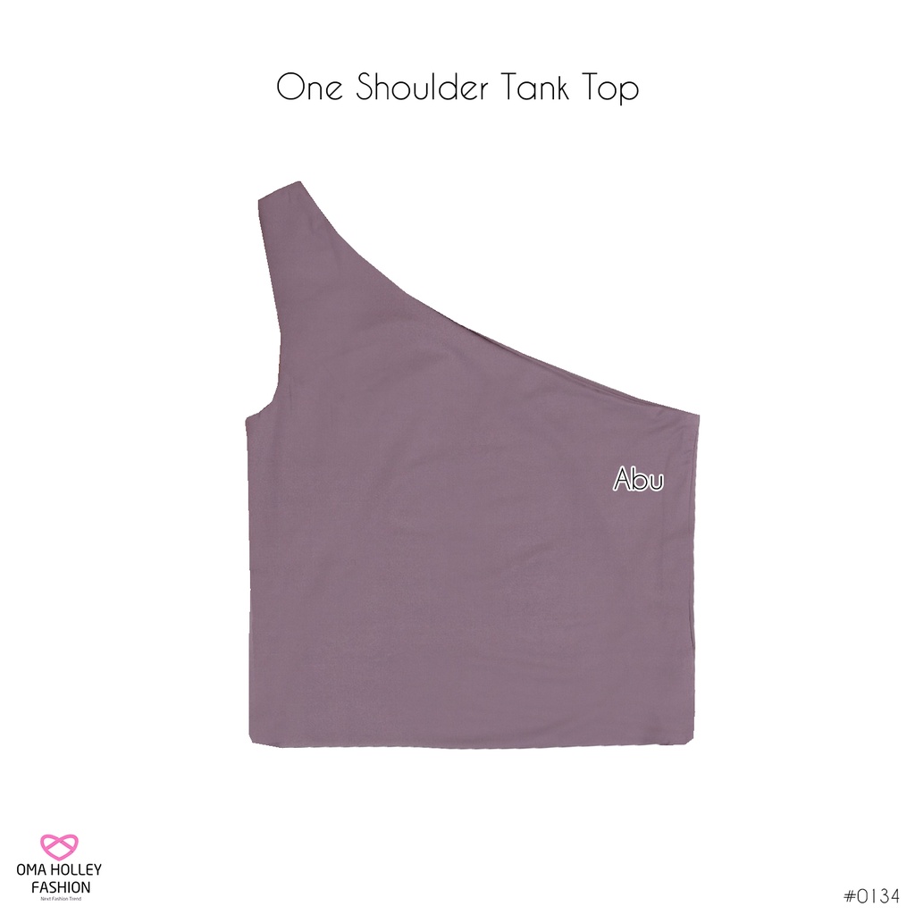 (COD) OH Fashion Cutler Tank top Wanita One Shoulder #0134-Abu