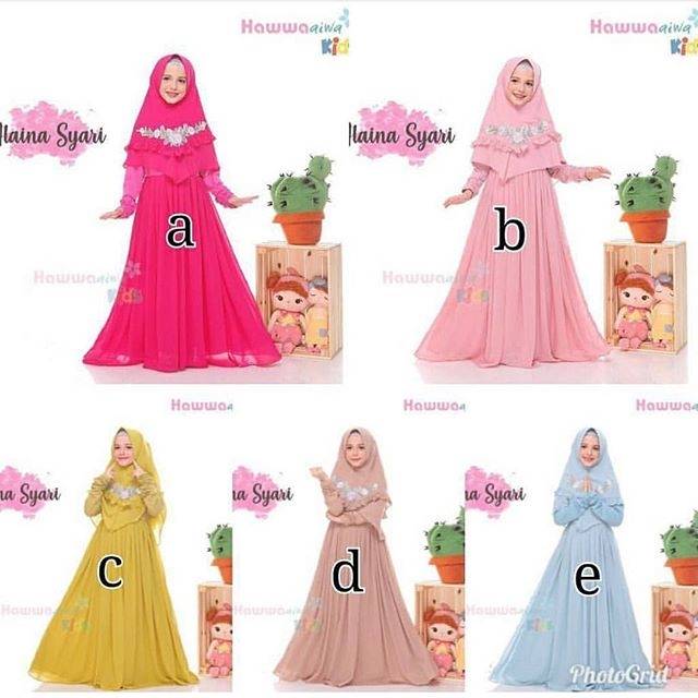 Alaina Syar’i set (gamis & khimar) by hawa aiwa