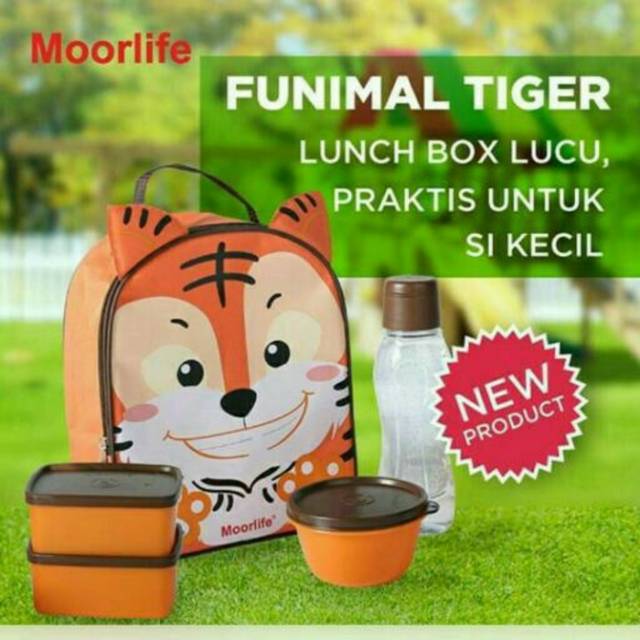 MOORLIFE Set lunch Box Funimal monkey / pony TERMURAH