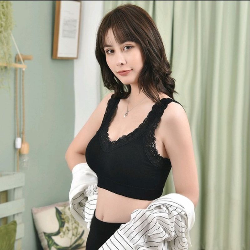 SEAMLESS PUSH UP BRA WANITA VNECK RENDA PAD BUSA ELASTIS GOOD QUALITY