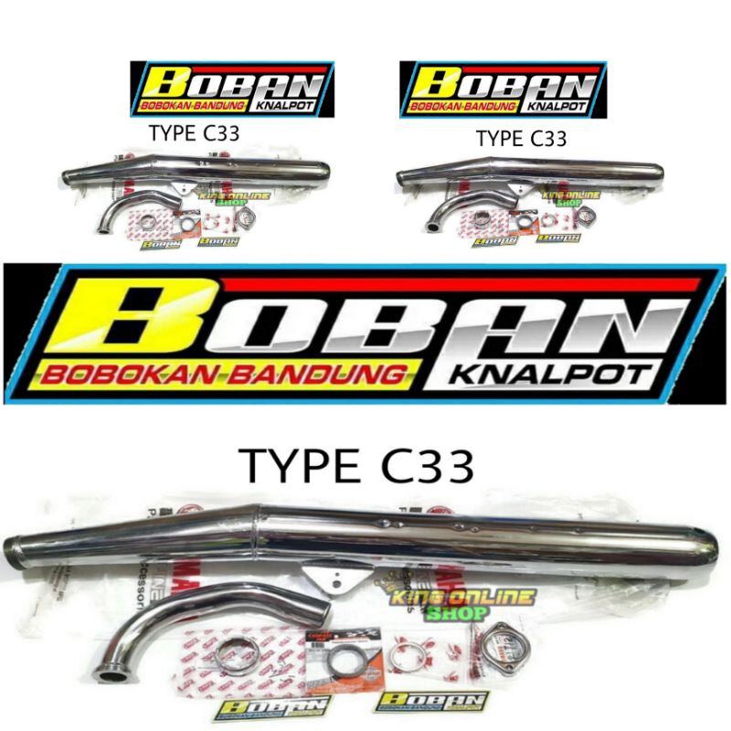 KENALPOT KNALPOT BOBAN RX KING ORIGINAL TYPE C33 FULL SET