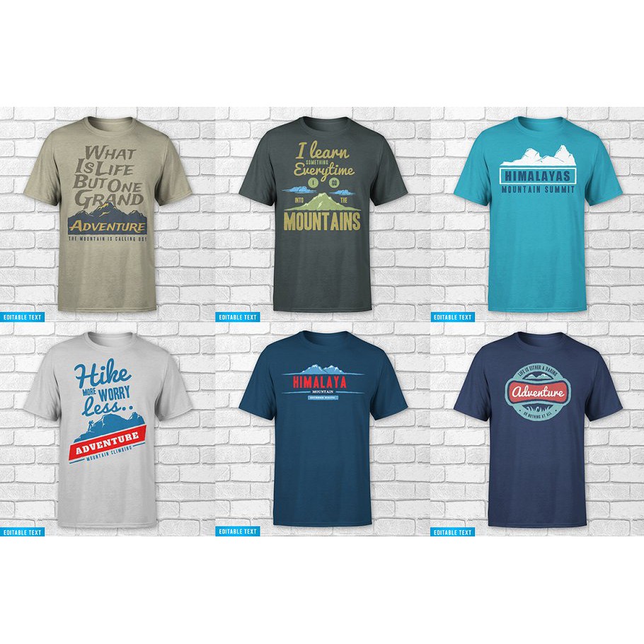 95 T-Shirt Designs Bundle - Photoshop &amp; Illustrator