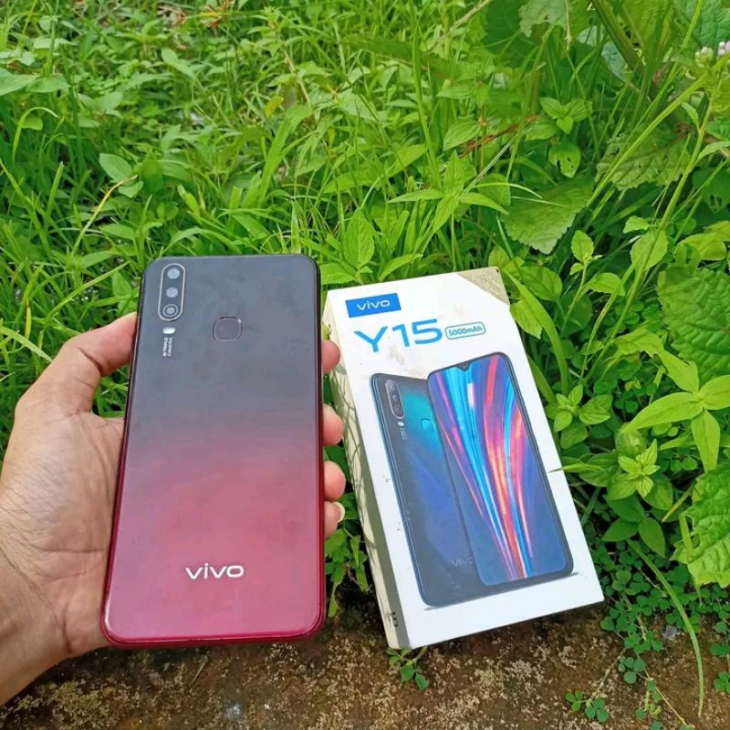 HP Vivo Y15 3/64 FULLSET Second TC Pecah-Red