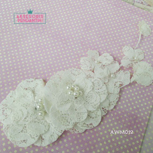 [TOKO TERPERCAYA] AKSESORIS PENGANTIN HEADPIECE WEDDING TIARA RAMBUT HAIRBAND AWM012