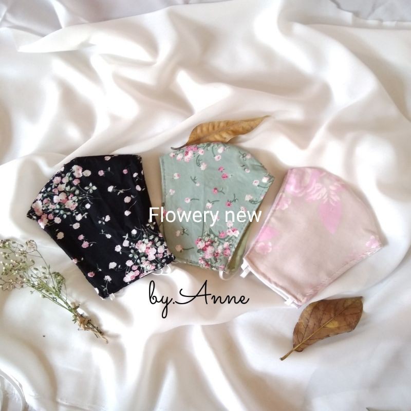 Masker Kain 3ply Katun motif shabby model Duckbill