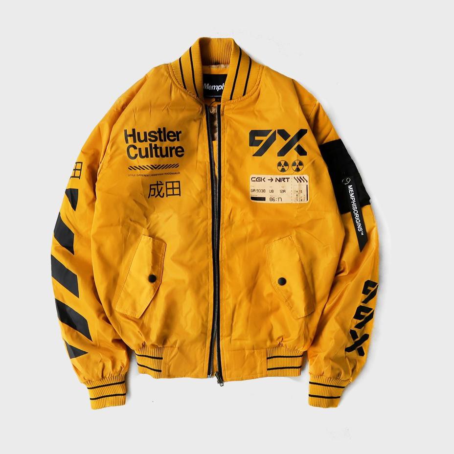 Paling Dicari.. TECHNICAL BOMBER JACKET - NARITA (mustard yellow) ZJ