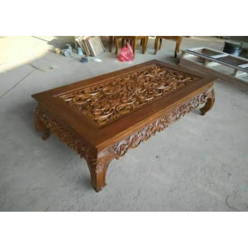 meja ukir ketapang/meja jati ukir/product asli jepara/free ongkir jawa,dan bali